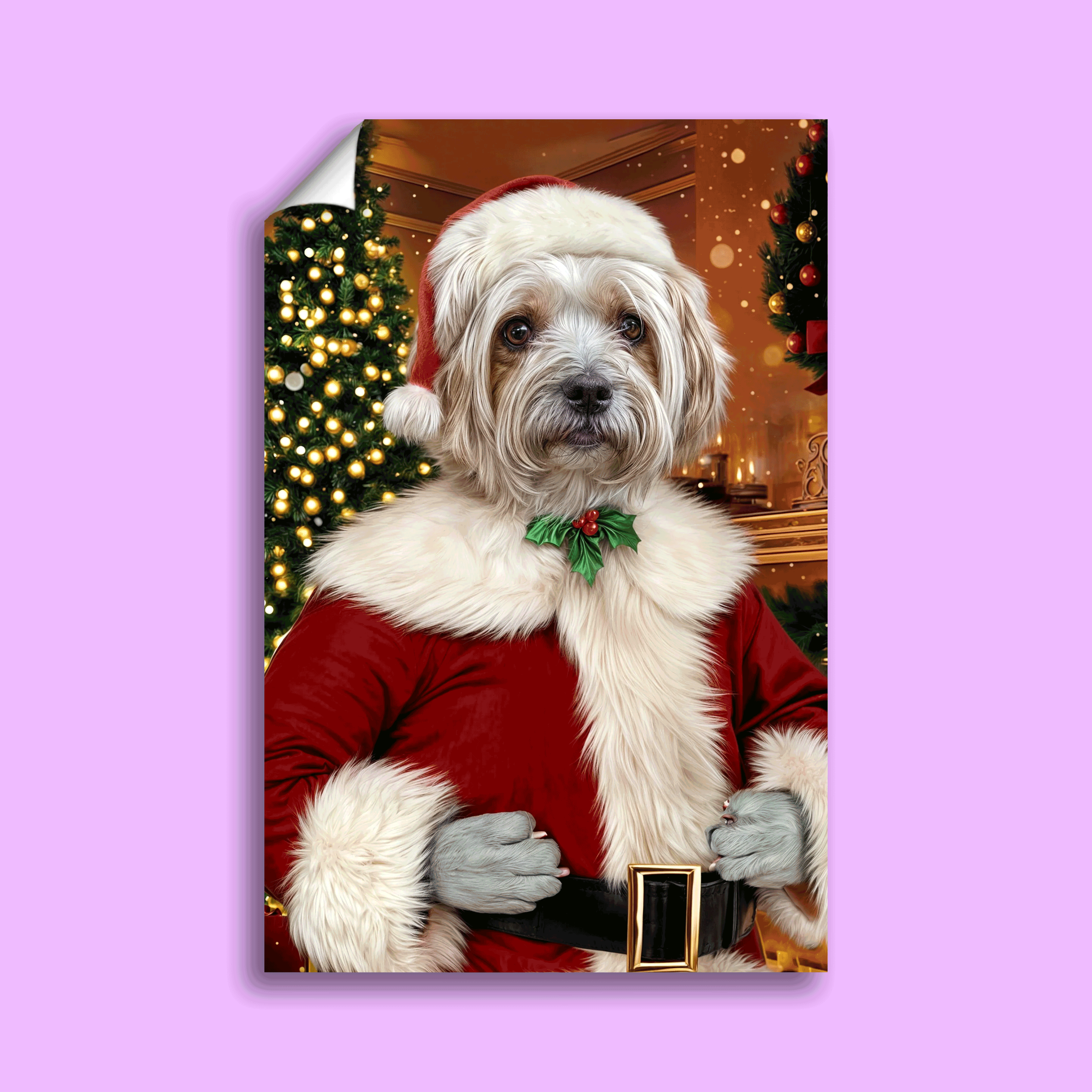 Holiday Spirit Pet Portrait – Santa Paws Edition